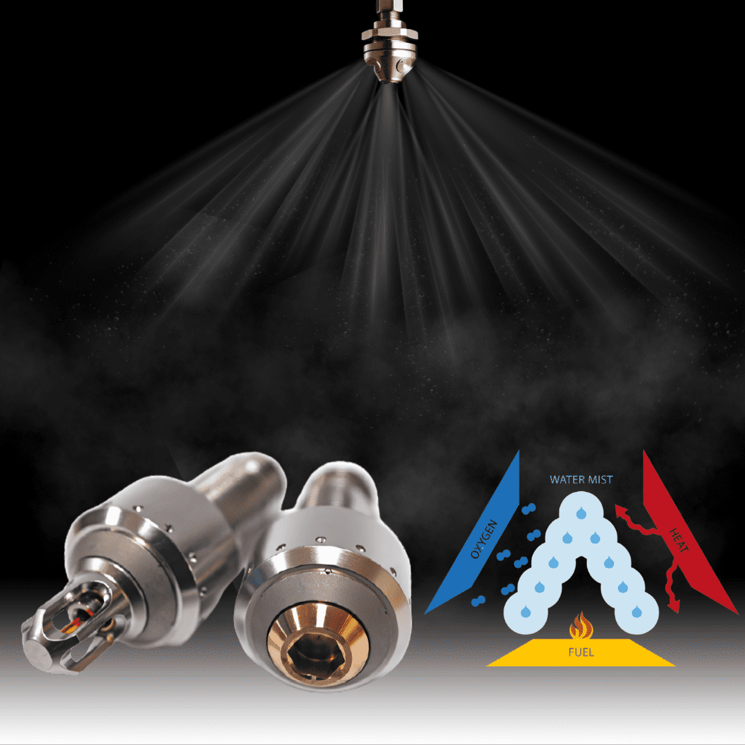 Sistema de extinción de incendios con agua nebulizada 